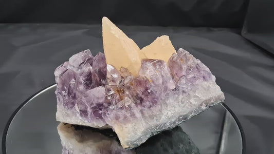 Amethyst with Dog Tooth Calcite