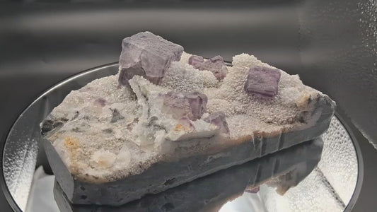 Purple Fluorite with druzy